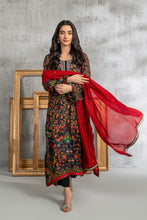 Black and Red Printed Shirt Dupatta